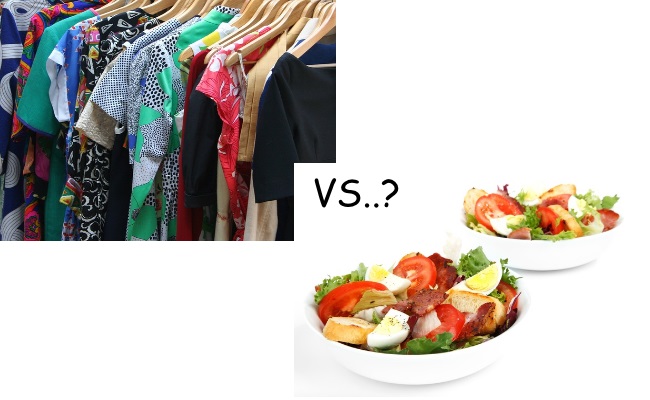 What are the similarities between food and clothing?