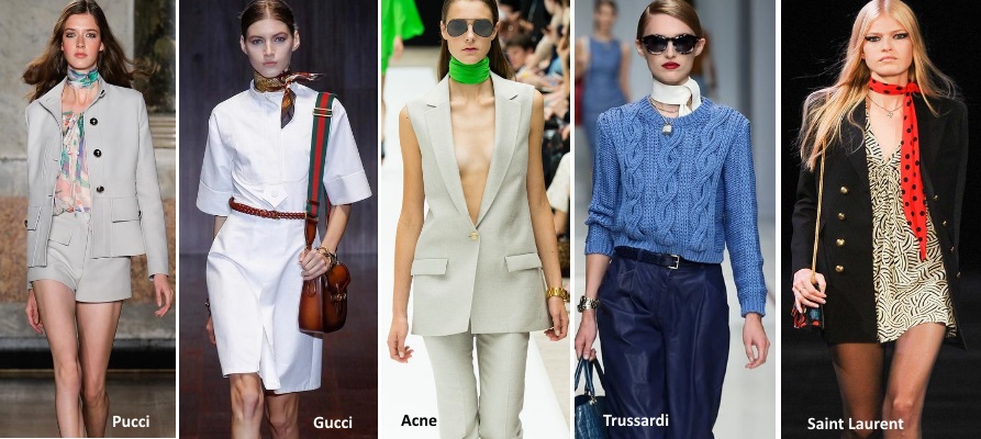 Trends: ways to wear scarves - spring-summer 15 | MYSTERIES OF STYLE